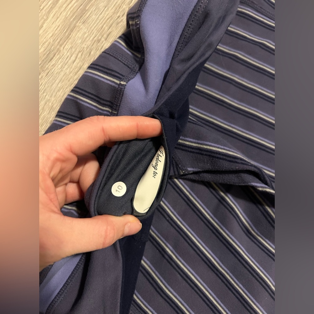 Lululemon Groove Pant III - Purple/Blue Pinstripe - Reversible - Picture 6 of 7